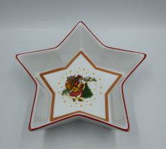 CICHA NOC patera gwiazda głęboka 21 cm red